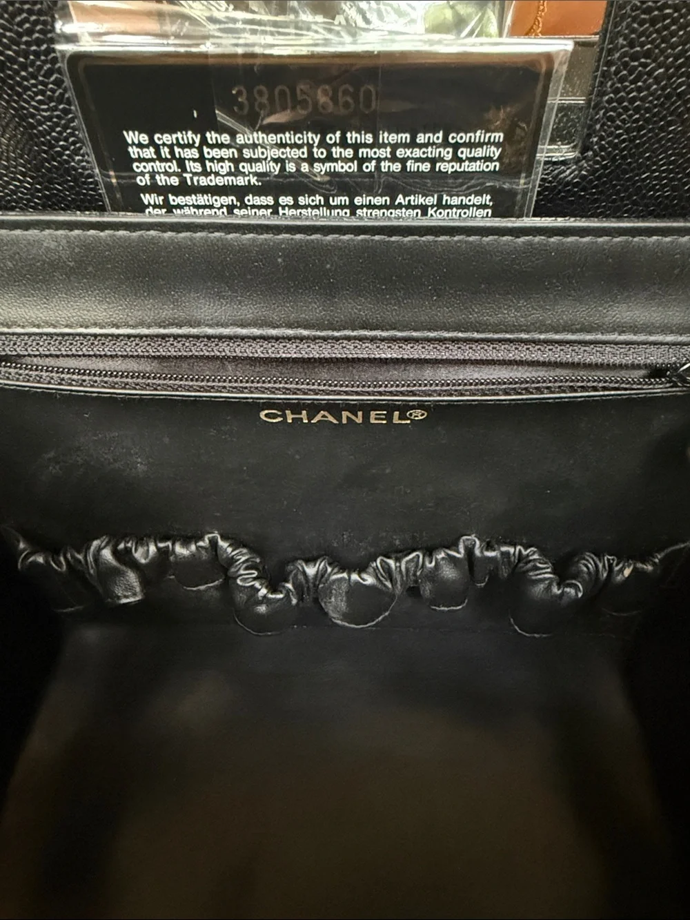 CHANEL Black Top-Handle Vanity Box Bag with Gold CC Medallion and large CC